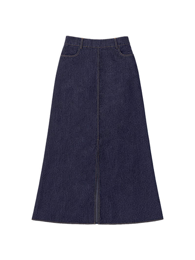 Column No Belt Solid Color Zipper Skirts Bottoms