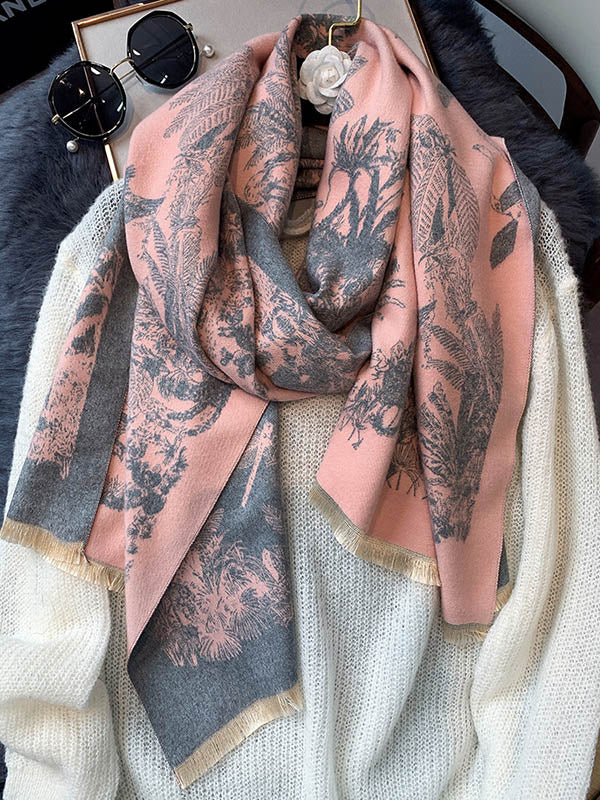 Imitation Cashmere Shawl Printed Warm Scarf