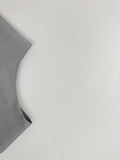 Sleeveless Solid Color Stand Collar Vest Top