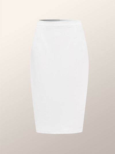 High Waisted Solid Color Zipper Skirts