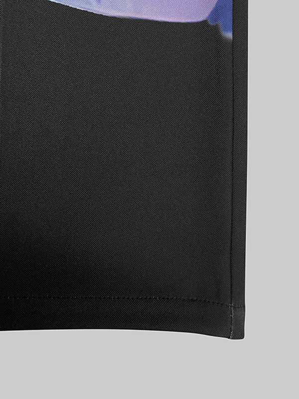 High Waisted Loose Flower Print Pockets Pants Trousers