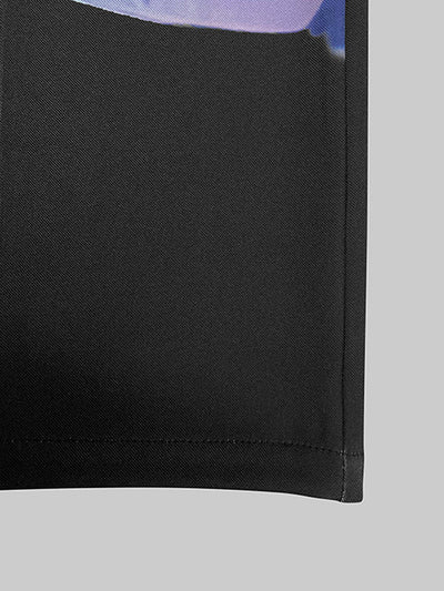 High Waisted Loose Flower Print Pockets Pants Trousers