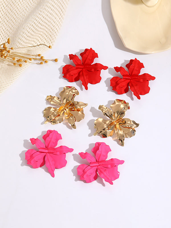 Flower Shape Drop Earrings