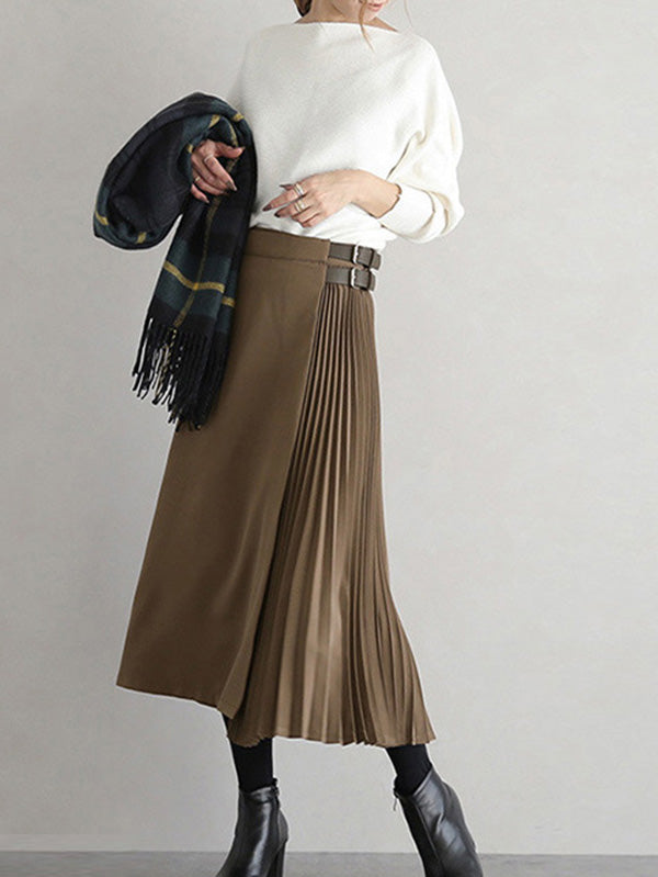 Graceful A-Line Pleated Skirt