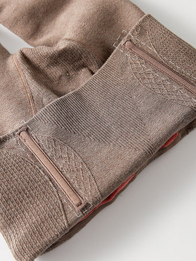 Casual Skinny Leg Velvet Keep Warm Solid Color Thermal Pants Bottoms