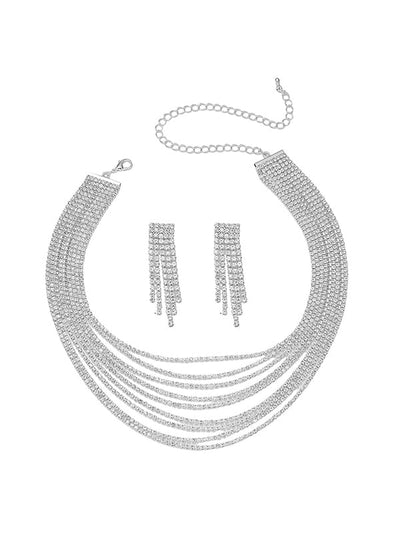 Layered Drop Earrings Necklaces Accessories