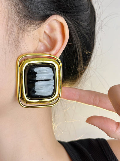 Geometric Shiny Earrings Accessories