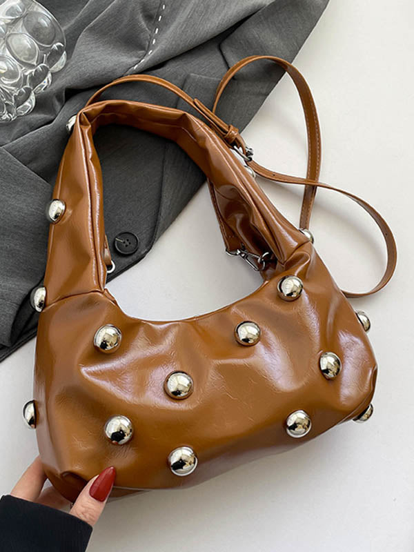 Geometric Rivet Handbags Shoulder Bags