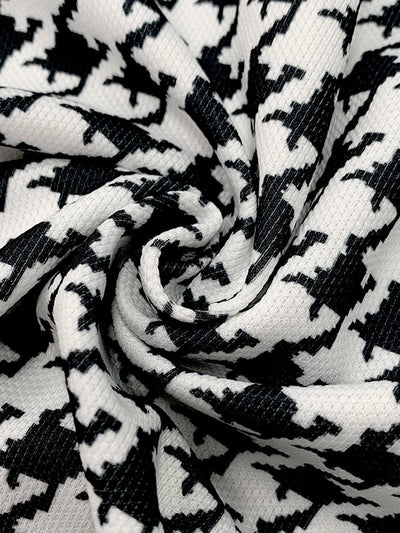 Loose Wide Leg Houndstooth Casual Pants Bottoms Trousers