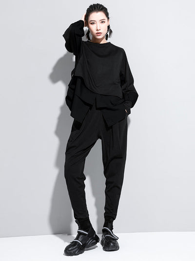 False Two Split-Joint Long Sleeve T-Shirt