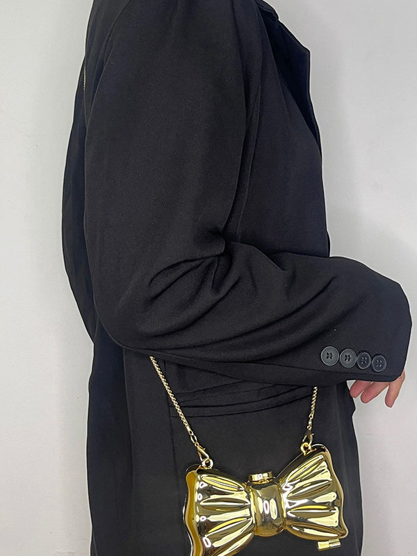 Chains Geometric Shiny Solid Color Bags Accessories