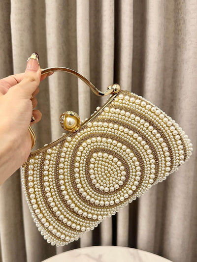 Geometric Lock Rhine Stones Shiny Crossbody Bags Evening Bags & Clutches