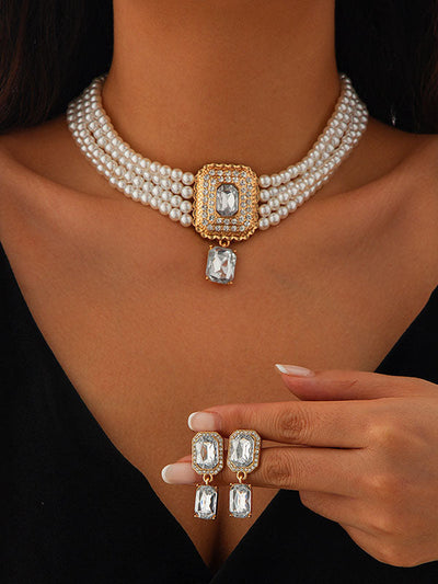 Geometric Drop Earrings Necklaces Accessories