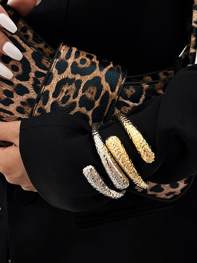 Irregularity Geometric Pleated Shiny Bracelet Accessories