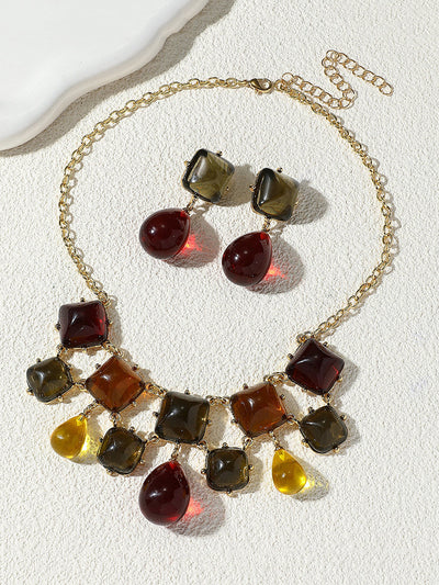 Geometric Rhine Stones Necklaces Accessories
