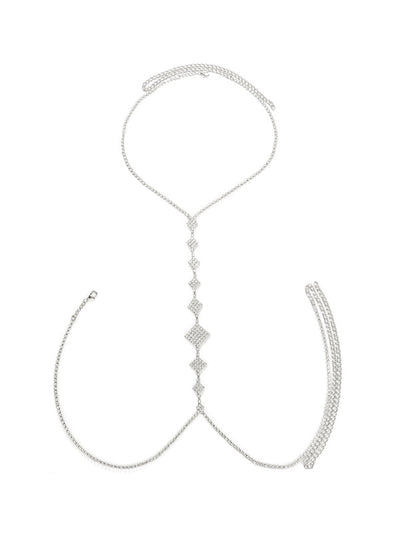 Rhinestone Rhombus Body Chain Accessories