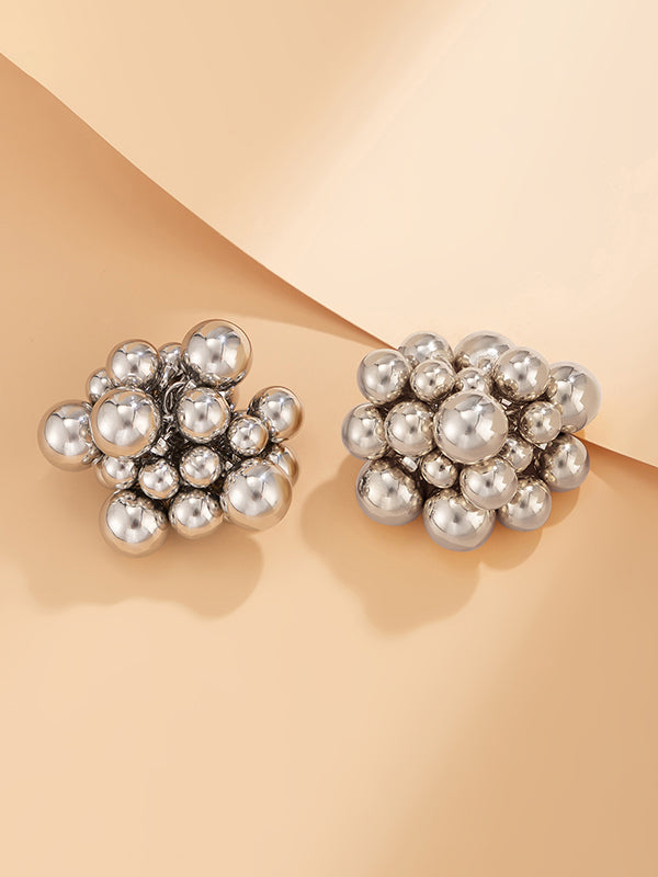 Geometric Solid Color Earrings Accessories