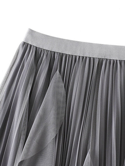 Original Stylish 7 Colors Falbala Gauze Skirt
