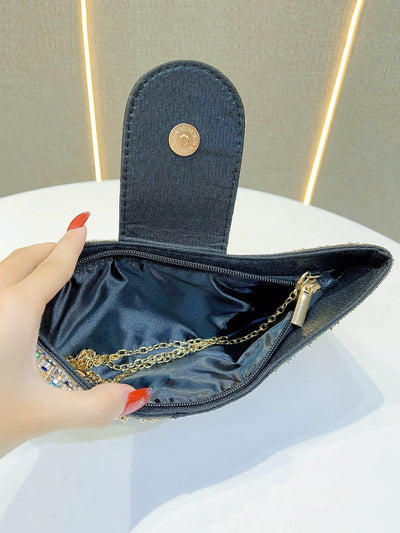 Chains Rhine Stones Evening Bags & Clutches Handbags