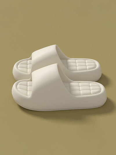 Open Toe Solid Color Platform Shoes Slippers