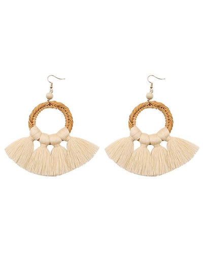 Tasseled Knitting Bohemia Earrings