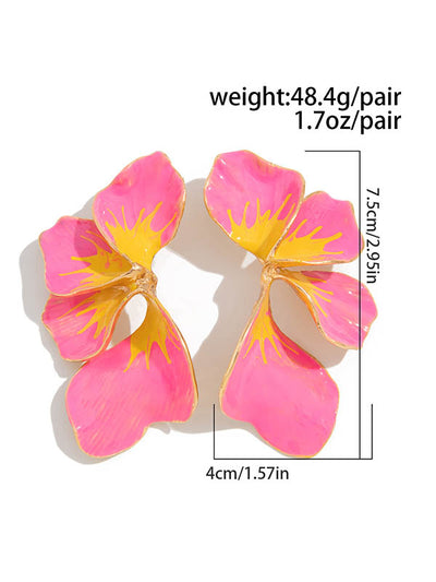 Flower Shape Drop Earrings