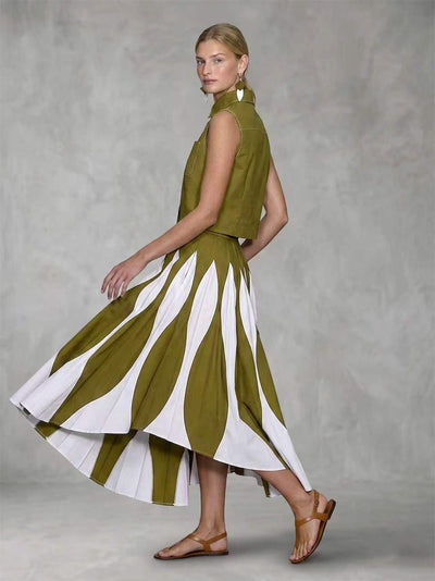 Sleeveless Solid Color Lapel Blouses&Shirts Tops