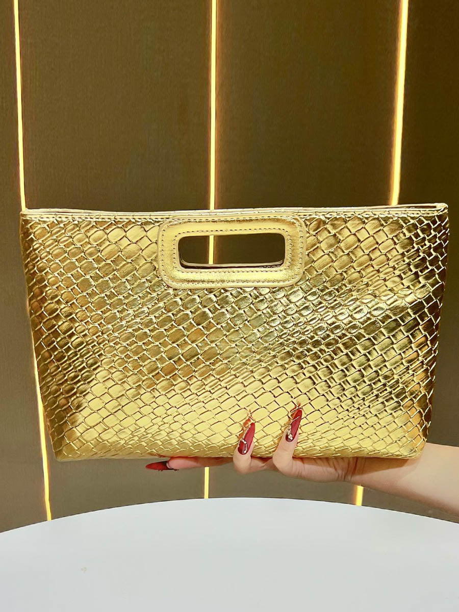Chains Geometric Shiny Snakeskin Crossbody Bags Evening Bags & Clutches