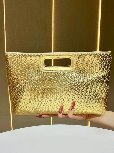 Chains Geometric Shiny Snakeskin Crossbody Bags Evening Bags & Clutches