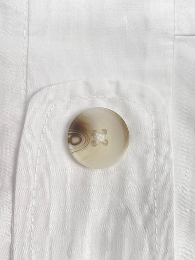 A-Line High Waisted Buttoned Pleated Pockets Solid Color Split-Joint V-Neck Maxi Dresses