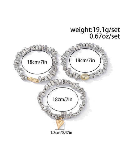 3 Pcs Geometric Bracelet Accessories
