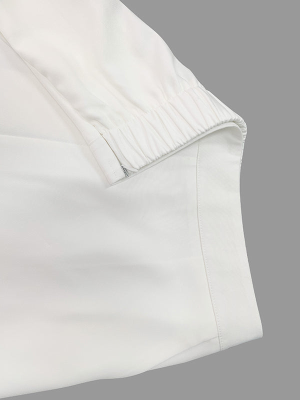 High Waisted Loose Pockets Printed Pants Trousers