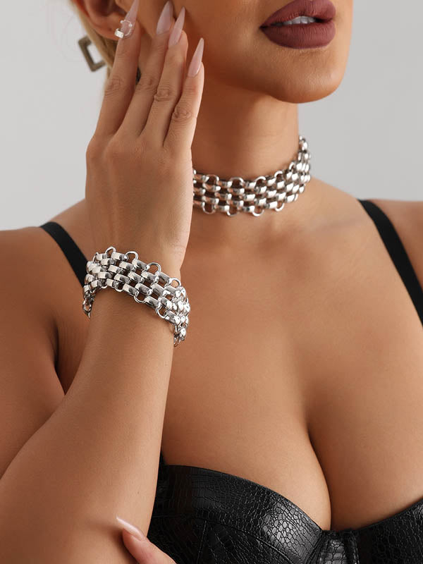 Hollow Solid Color Split-Joint Bracelet Accessories