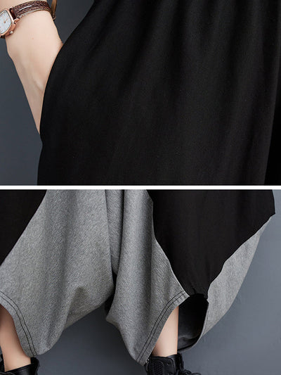 Harem Pants Irregular Clipping Split-Joint Casual Pants Bottoms