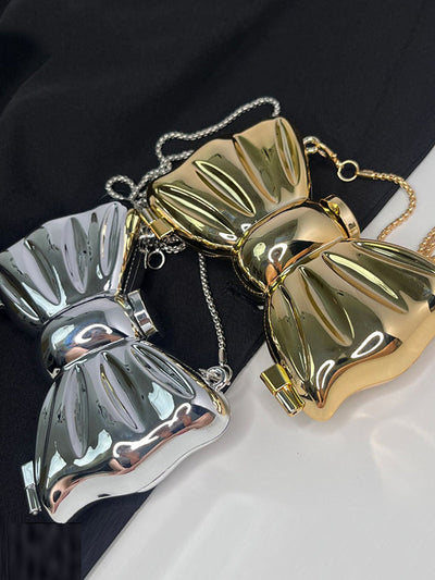 Chains Geometric Shiny Solid Color Bags Accessories