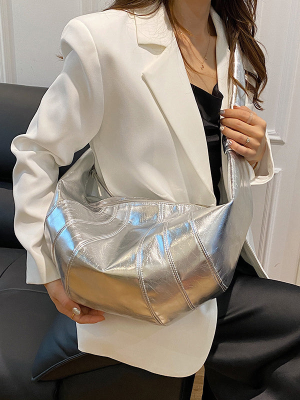 Geometric Split-Joint Zipper Bags Crossbody Bags