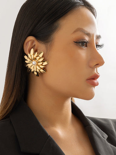Flower Shape Drop Earrings