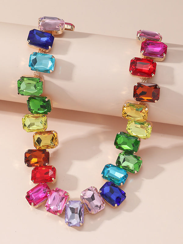 Chains Contrast Color Necklaces Accessories