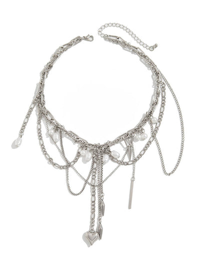 Chains Geometric Tasseled Necklaces Accessories