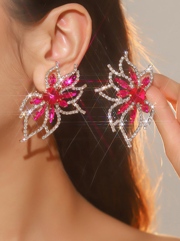 Flower Shape Drop Earrings