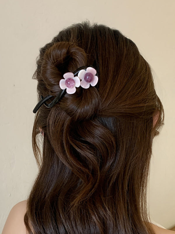 Flower Shape Geometric Hair Clips