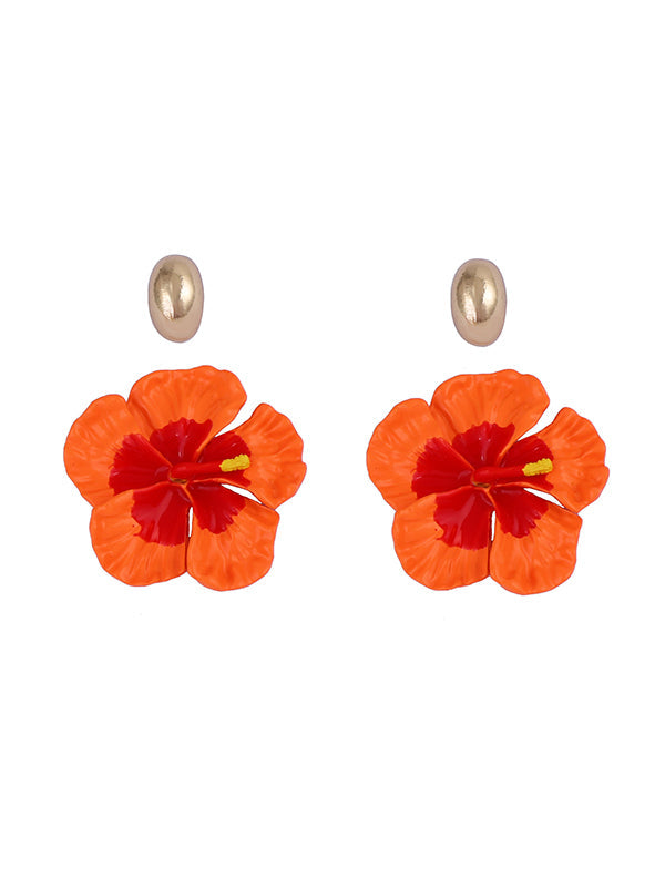 Flower Shape Earrings 3Pcs Accessories + Rings Accessories
