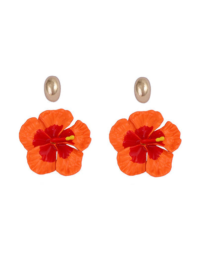 Flower Shape Earrings 3Pcs Accessories + Rings Accessories