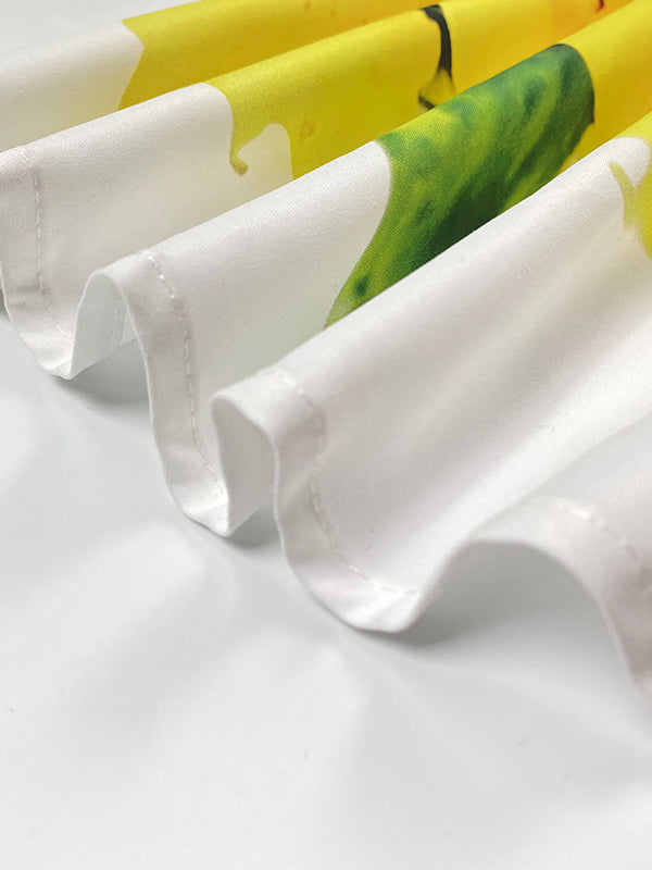 High-Low Long Sleeves Buttoned Flower Print Pockets Split-Side Stand Collar Blouses&Shirts Tops