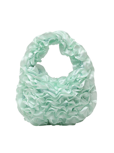 Ruffled Solid Color Mini Bags