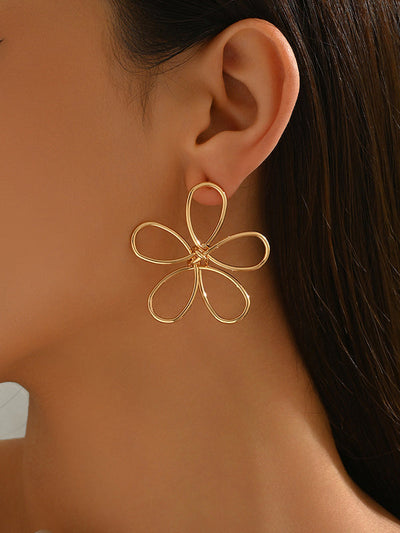 Flower Shape Geometric Earrings Accessories