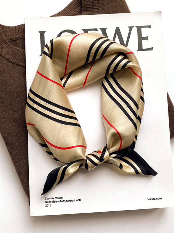 Vintage Square Striped Scarf