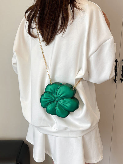 Chains Flower Shape Shiny Crossbody Bags
