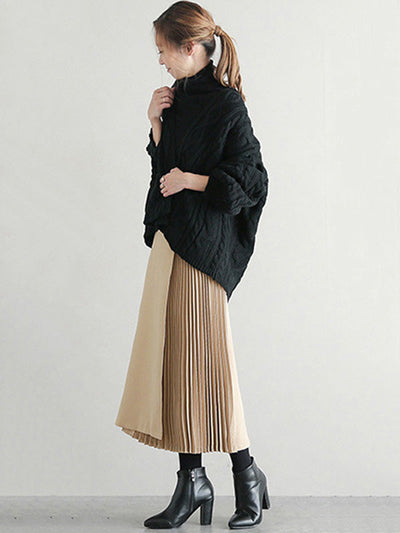 Graceful A-Line Pleated Skirt
