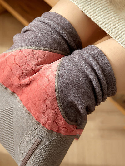 Casual Skinny Leg Velvet Keep Warm Solid Color Thermal Pants Bottoms